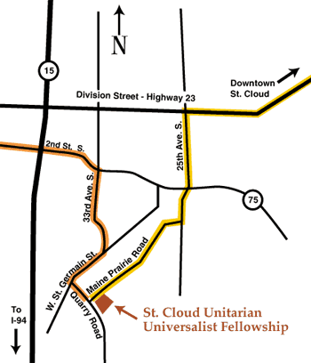 Map to St. Cloud UU